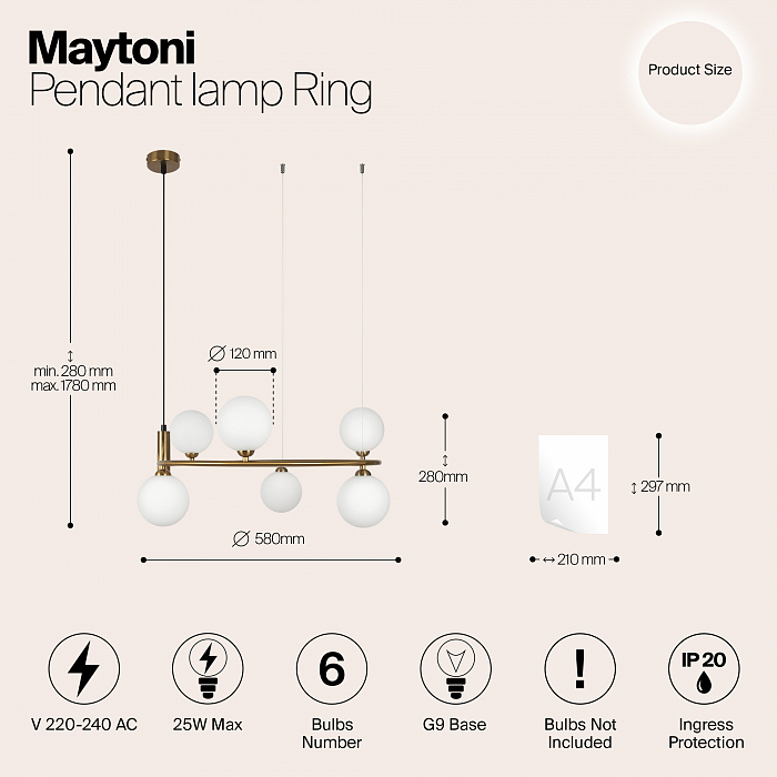 Светильник Maytoni MOD013PL-06BS1